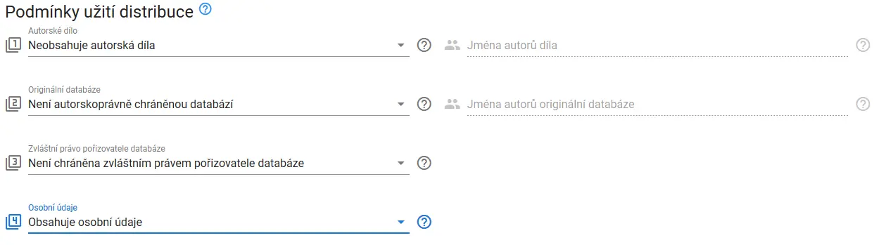 Osobní údaje - ano